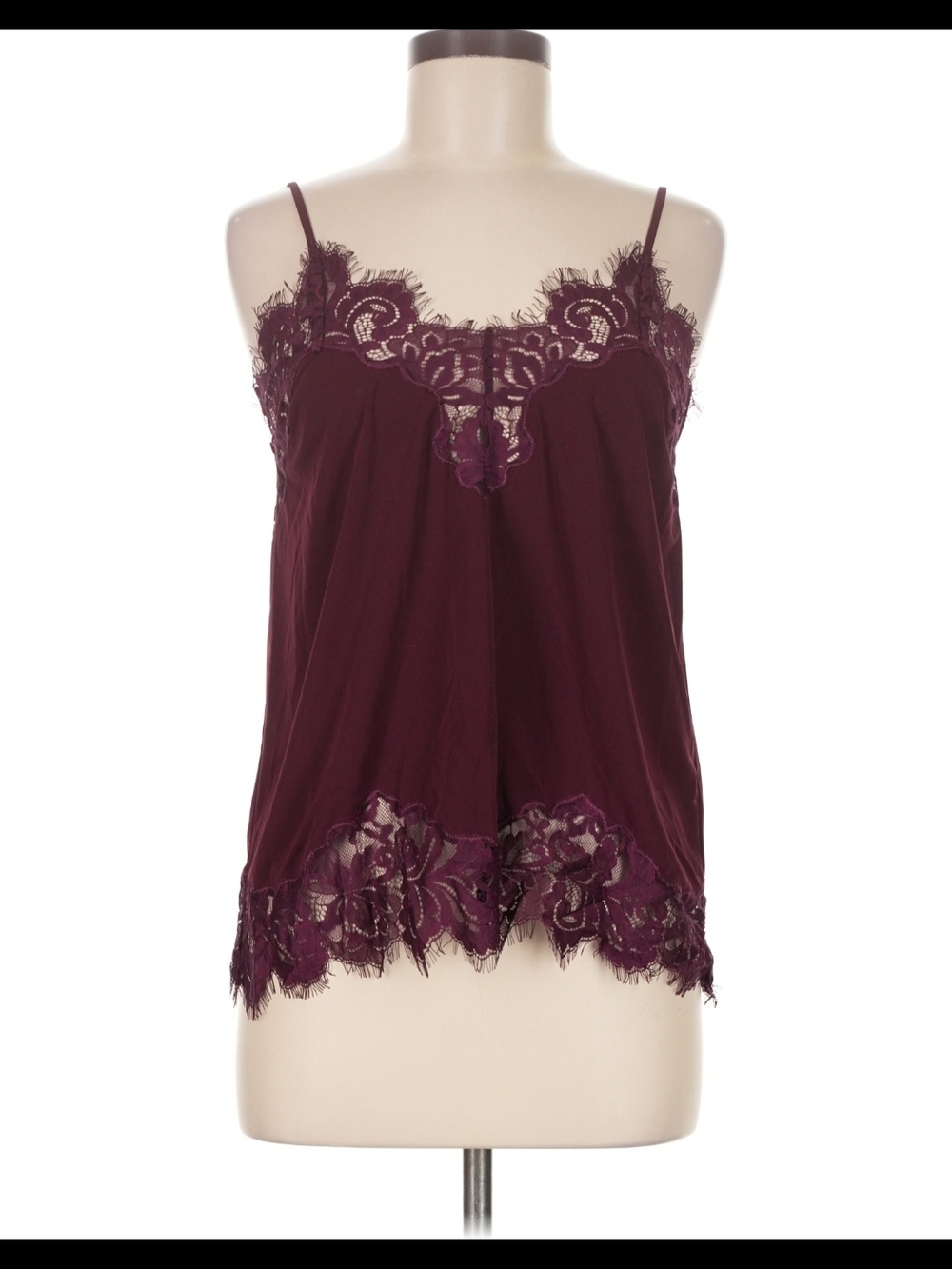 Express Wine Lace-Trim Camisole